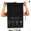 HEIRLOOM COMFORT 5 Pack Black Waffle Weave Kitchen Towels, 16x26
