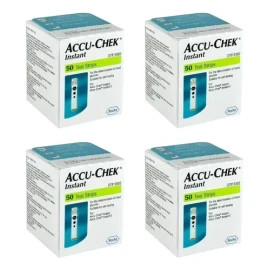 Pack 4 Accu Check Instant C/50 Tiras Reactivas De Glucosa