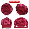 3 Pezzi Cuffia Seta per Ricci Bonnet Notte per Dormire,