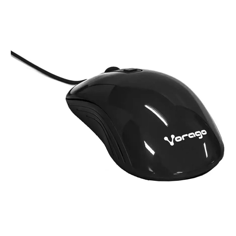 Mouse Óptico USB Ergonómico Vorago MO-102 1600 DPI Negro