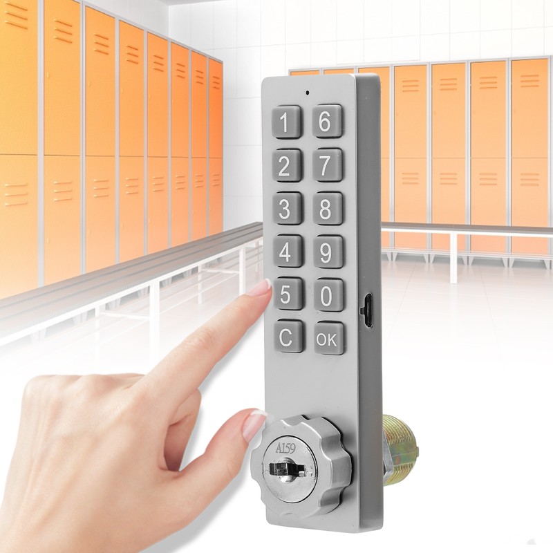 Keypad Cabinet Lock Password Key Unlocking Zinc Alloy Security With