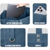 21.6" Large Canvas Tote Bag for Women with Multi-pockets and