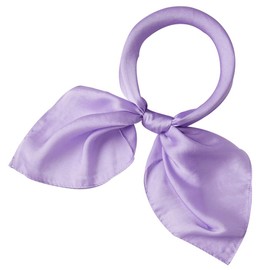 Bellonesc Women's Scarfs 100% Silk Small Square Scarves 21" x 21" Real silk Hair Scarfs Neckscarfs for Women (light purple)