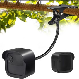 delilyn Clip Clamp Mount for All-New Blink Outdoor 4 (4th Gen) & Blink Outdoor (3rd Gen), Weatherproof Protective Housing and Gooseneck Arm Brackets for Blink Camera System Wireless with No Tools