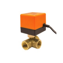 MUOBSBJRX 1/2" 3-Way Motorized Ball Valve DN15 Threee-Wire Two Point Control Brass Electric Ball Valve 220V 12V 24V(12VDC)