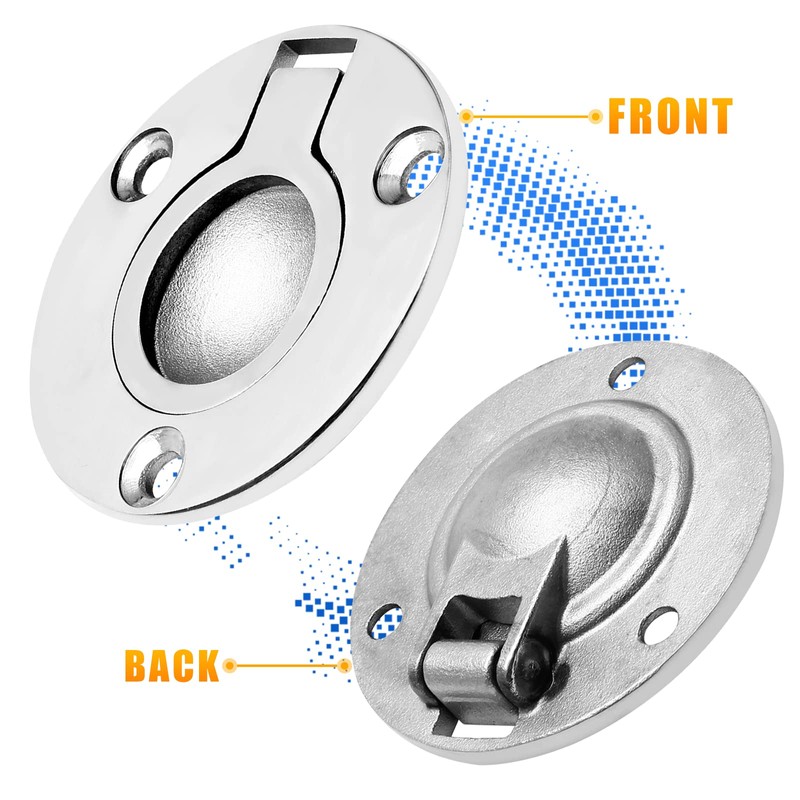 Waziaqoc Flush Pull Ring, Round Ring Pull 316 Stainless Steel