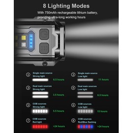BoomFun Pocket LED Flashlight Rechargeable, 500 Lumens Keychain Flashlight Small EDC Light for Night Work, Running, Walking, Camping, Fishing, Hiking, Dog, Emergency