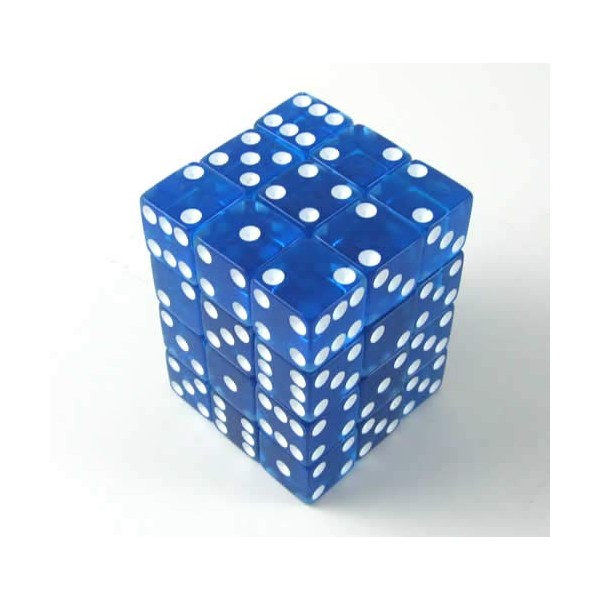 Koplow Würfel - Transparent: Standard Square Blau/weiß (36er-set In Acrylbox,