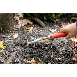 Garden Weasel 91367 Double-Sided Garden Cultivator Hand Tiller - for Loosening Soil, Weeding and Digging - Weather and Rust Resistant