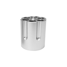 Gun Cylinder Pen Holder, 6-Hole Metal Revolver Pen Pencil Holder Gun Cylinder Design Heavy Duty Non-Slip Aluminum Office Creative Decoration (Large)