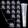 15PCS Aquarium Suction Cups with Zip Ties 30PCS, Aquarium Suction