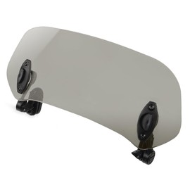 Kucehiup Motorcycle Windshield Extension,Universal Adjustable Clip-on Windscreen Extender for Hon Suz Kaw Yam(Smoke-11.2 inches)