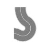 Noch 60710 6.6 cm Wide Country Road Grey Curve Landscape