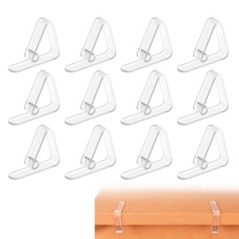 YEVON Table Cloth Clips for Outside Table – 12PCS Transparent Tablecloth Clips for Outdoor Thin Tables – Clear Plastic Tables Cloth Clip for Parties & Camping – Tablecloth Holders for Dining, Events
