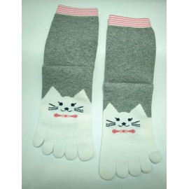 seemehappy Women Funky Toe Socks Ankle High (08)