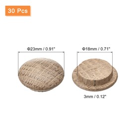 sourcing map Wood Plugs, 30Pcs 23 x 18 mm - Red Oak Wood Button Top Plugs, Screw Hole Covers, Decorative Wooden Cover for Stair Chair Craft Furniture Woodworking