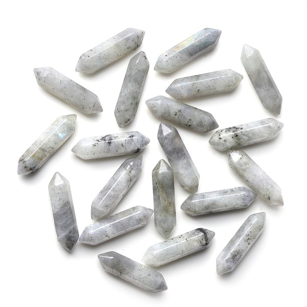 GUJOXILA 10pcs White Labradorite Healing Crystals Stone Bar Gemstones Sets