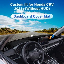 KENTUTO Dash Cover for Honda CRV 2023 2024 2025 2026 Dashboard Cover Mat Nonslip Pad Sunshade Glare UV Rays Protector (Without HUD, Black Trim)