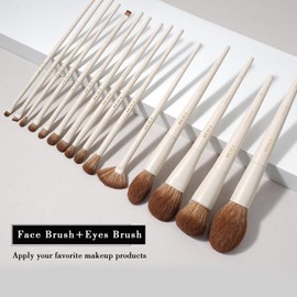 BEILI Makeup Brushes 15Pcs Professional Make up Brushes Premium Synthetic Makeup Brush Set for Contour Concealer Foundation Eye Shadow Blending Liner Powder Blush