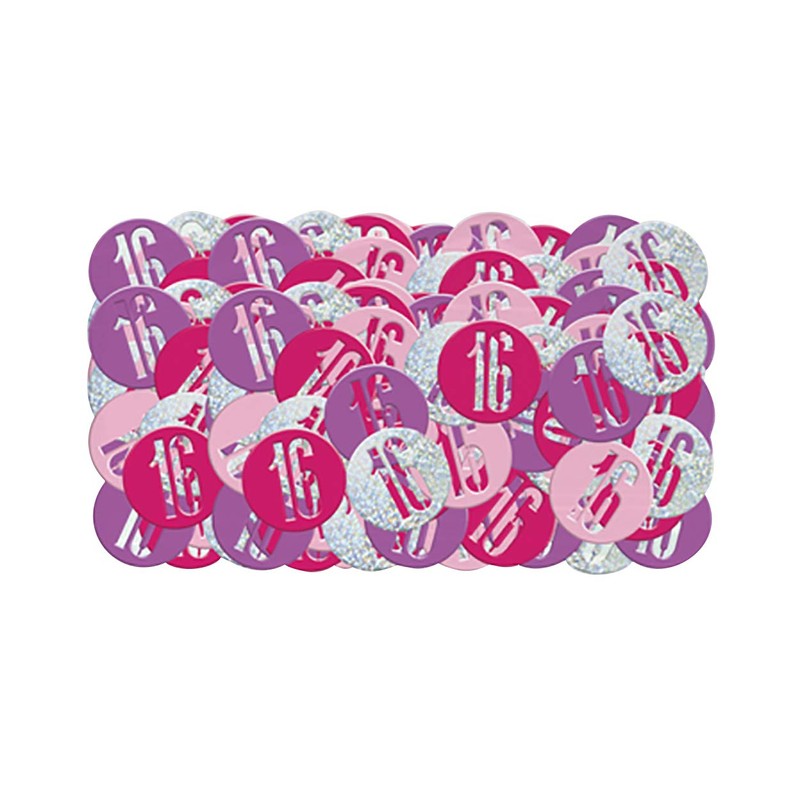 Unique 83849 Pink Number 16" Cutout Confetti-5 oz 1 Pack,