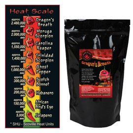 Dragon's Breath Pepper Flakes by Magic Plant – Intensely Hot Dragons Breath Dry Crushed Chili Flakes - 1.2M – 2M SHUs - Add to Any Dish or Drink - Non-GMO, Gluten Free, Kosher, Fair Trade (0.5 oz)