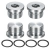 uxcell 4Pcs M27x1.5 Inner Hex Head Pipe Fitting Plug, Universal