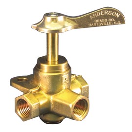 Moeller Fuel Tank Three-Way Valve (1/4", Brass)