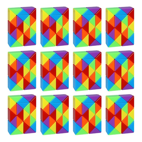 16-Piece Colorful Magic Ruler, 24-Segment Variable Toy, Children's Educational Toy,
