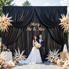 Black Glitter Backdrop Curtain for Parties Wedding,10Ft x 10Ft Non-Wrinkle