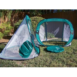 PASS 4 x 3 Ft. Teal Pop-up/Fold-able, Portable Soccer Football Nets w/Carry Case. Two 4x3 Foot Soccer Goals (Pair)