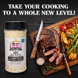Smoke n Sanity SPG (Salt, Pepper, Essence of Garlic Salt) - Monash Certified Low FODMAP - Gluten Free - Certified Kosher - Dairy Free (9.0 oz Shaker)