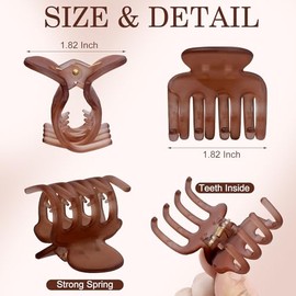 Sisiaipu 12 pinzas para el pelo para mujer de 4,5 cm, pinzas pequeñas para cabello fino, pinzas medianas para cabello grueso, accesorios para mujeres 