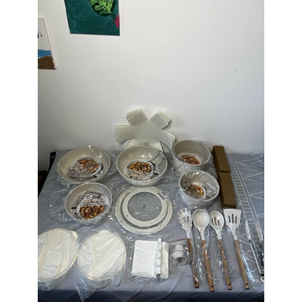 Astercook 21pc Ceramic Cookware Set Nonstick Induction w/Handles Free Shipping