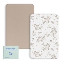 Yoofoss Pack of 2 Baby Fitted Sheets 60 x 120 cm Microfibre Mattress Topper Breathable Mattress Protector Sheet for Cot Bed Baby Cot