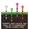 Pride Performance 3-1/4" Striped Citrus Green Golf Tee, 30 Count