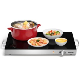 22 X 14 Inch Electric Warming Tray Hot Plate Dish Warmer with Adjustable Temperature for Holding & Warming EquipmentColor: Black Color