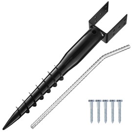 CRIZTA Premium No Dig Ground Anchor DIY Screw in U-Model 27 Inch Fits Standard 4x4 Post (3.5" X 3.5" Inch) Great for Mailbox and Fence Posts