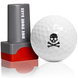 ZEETY Golf Ball Stamp, Golf Ball Stamper, Reusable Self-Inking Golf Ball Stamp Marker to Identify Golf Balls, Golf Gift Golf Accessories for Men and Women Golfers (Skull Crossbones)