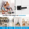 Plustool 6 Pack Matte Black Door Handles, Passage Door Levers
