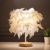 Feather Table Lamp Light Luxury Bedside Lamp Night Light for