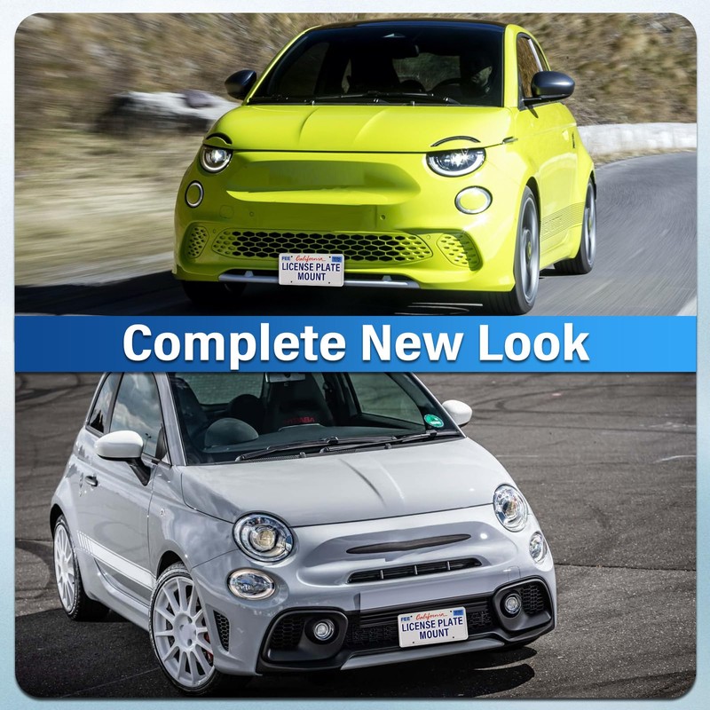 Heavy Duty Front License Plate Frame Compatible with 2013-2019 Fiat