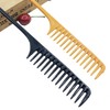 Large-Tooth Tail Comb & Straight Hair Cutting Comb Comb Black (a) 9ea