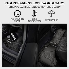 JXAUTO For KIA Sorento 2021-2024 Car Floor Mats Liners TEP Rubber All Weather Carpets
