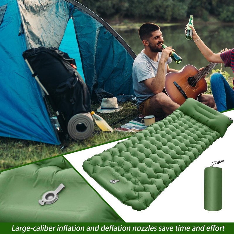 Inflatable Sleeping Mat - Backpacking Sleep Mat,Self-Inflating Airbed Mattress Lightweight