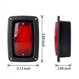 Golf Cart LED Taillights 2PCS - Compatible with Club Car DS (1982+) & Yamaha G14-G22 - OEM 1017035 Replacement - Bright & Durable Tail Light Kit