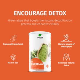 Nature's Finest Bio Chlorella Powder 125g | Organic, Raw Superfood | Vegan Plant Protein, High in Chlorophyll | Vegan and Vegetarian Friendly