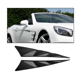 2PCS Hood Vents for Cars, Auto Decorative Air Flow Intake Scoop, Car Hood Simulation Air Vent Trim, Vehicle Bonnet Vent Sticker Cover, Universal Automotive Exterior Accessories (Black)