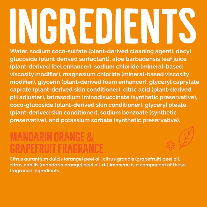 Seventh Generation Liquid Hand Soap, Mandarin Orange & Grapefruit, Gentle