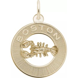 Rembrandt Gold-Plated Sterling Silver Boston Lobster Ring Charm by Rembrandt