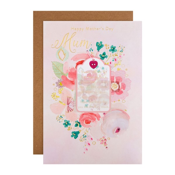 Hallmark Mother's Day Card for Mum - Classic Flowers and Verse Design, Pink, 25565095